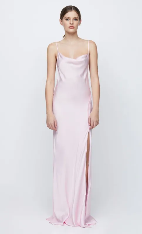 JOELLE SPLIT MAXI DRESS - QUARTZ PINK sold by bec + bridge