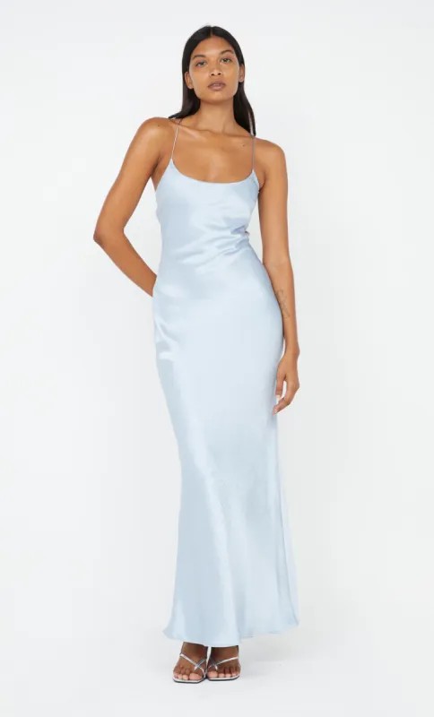ALLEGRA TIE MAXI DRESS - DUSTY BLUE made by bec + bridge