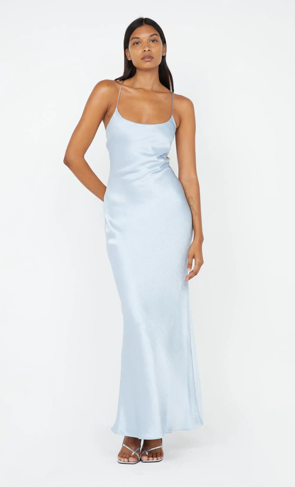 bec and bridge light blue dress Moon Dance V Maxi Dress in Dusty Blue main image 0