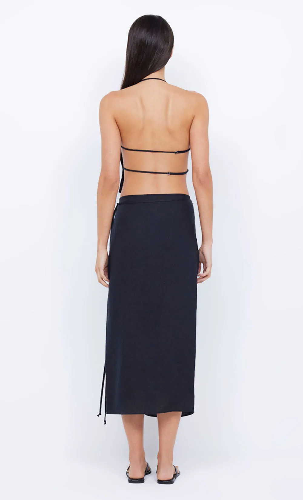 JAYDEN WRAP MIDI SKIRT - BLACK sold by bec + bridge product image thumbnail 4