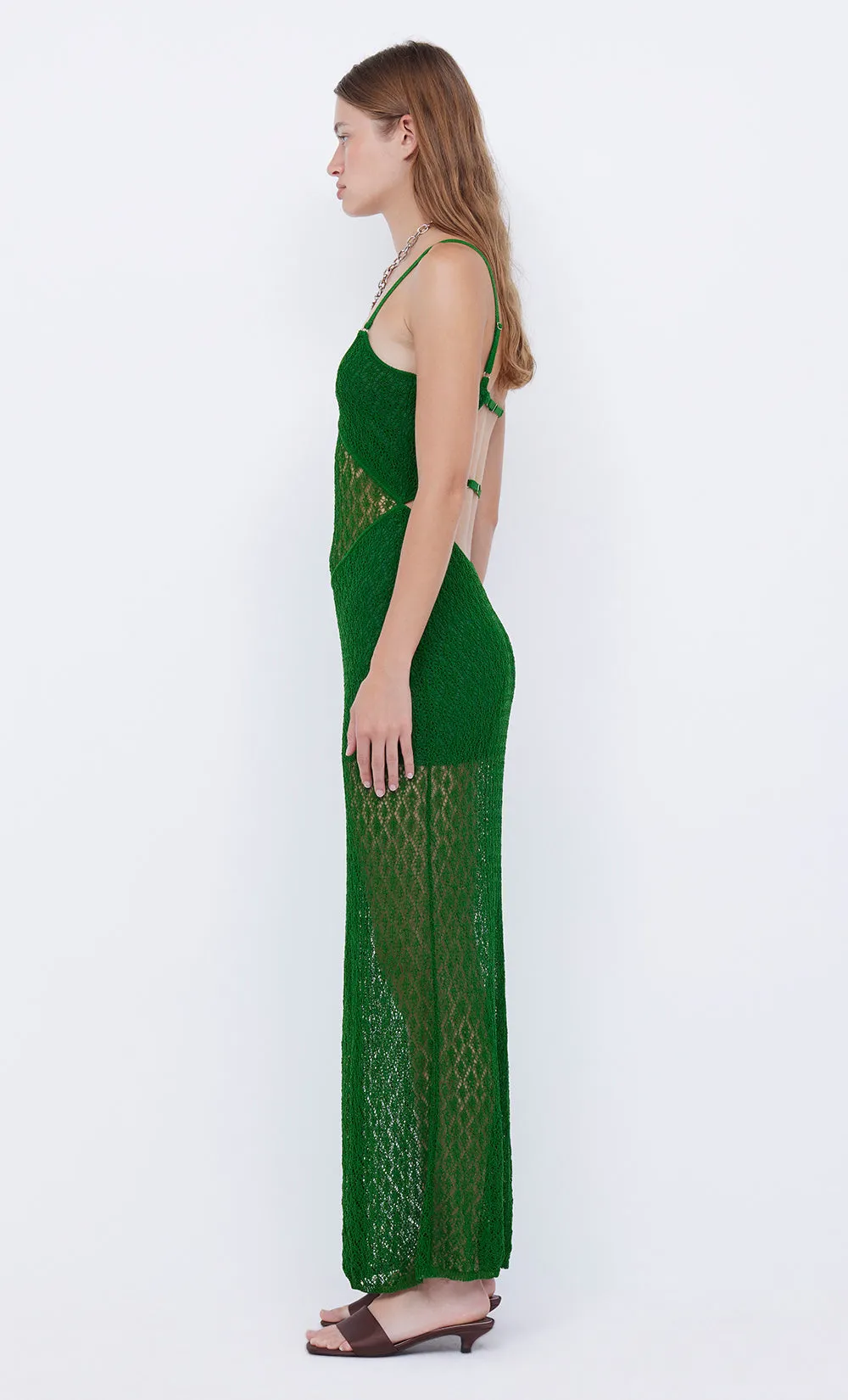 BREEZE BACKLESS KNIT MAXI DRESS - PINE GREEN sold by bec + bridge product image thumbnail 5