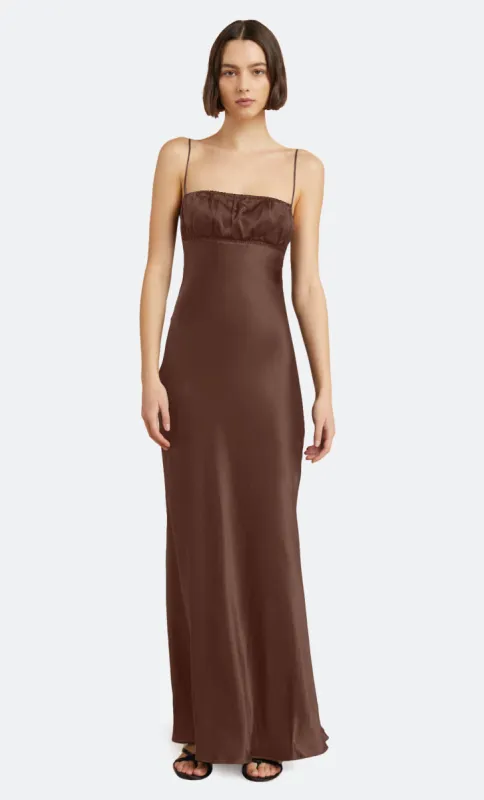 AMBER MAXI DRESS - CHOCOLATE sold by bec + bridge
