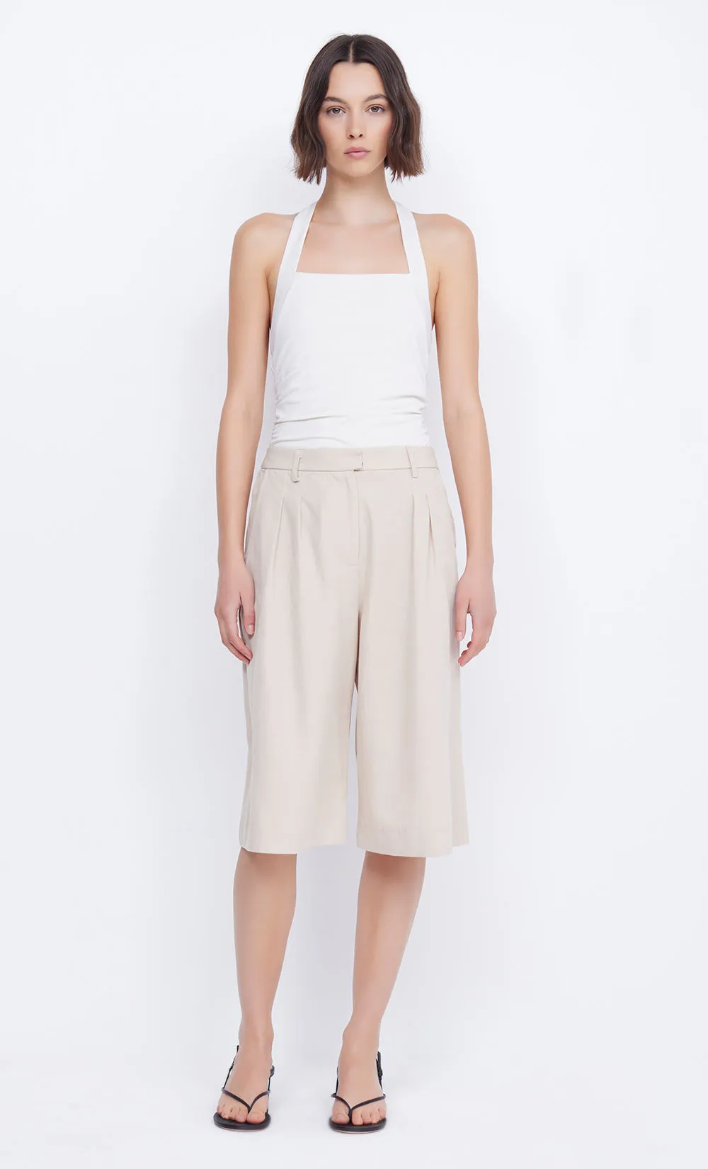 BLANCHE HALTER TOP - IVORY sold by bec + bridge