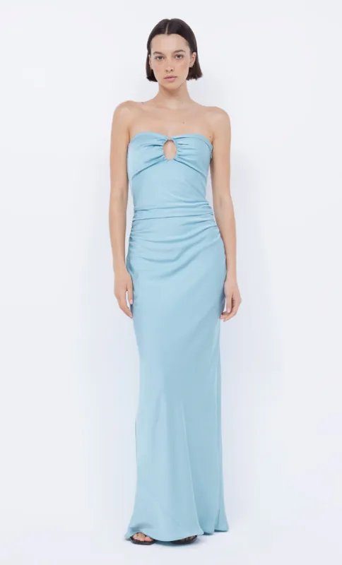 EMILIA STRAPLESS DRESS - DUCK EGG sold by bec + bridge