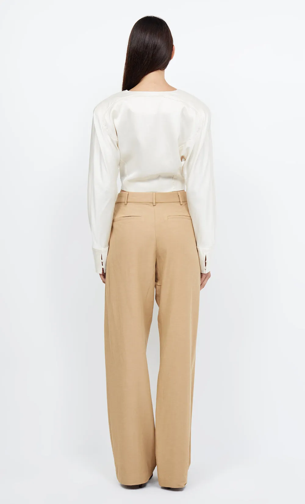 KAIA WRAP LONG SLEEVE BLOUSE - IVORY sold by bec + bridge product image thumbnail 3