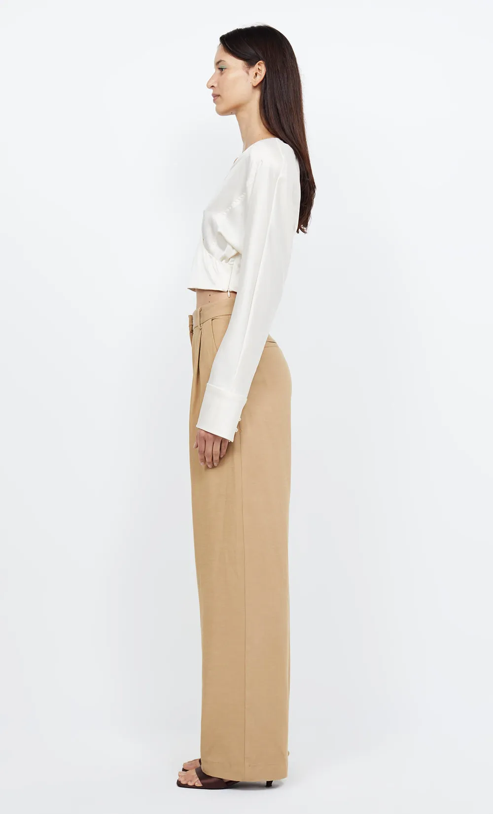 KAIA WRAP LONG SLEEVE BLOUSE - IVORY sold by bec + bridge product image thumbnail 5