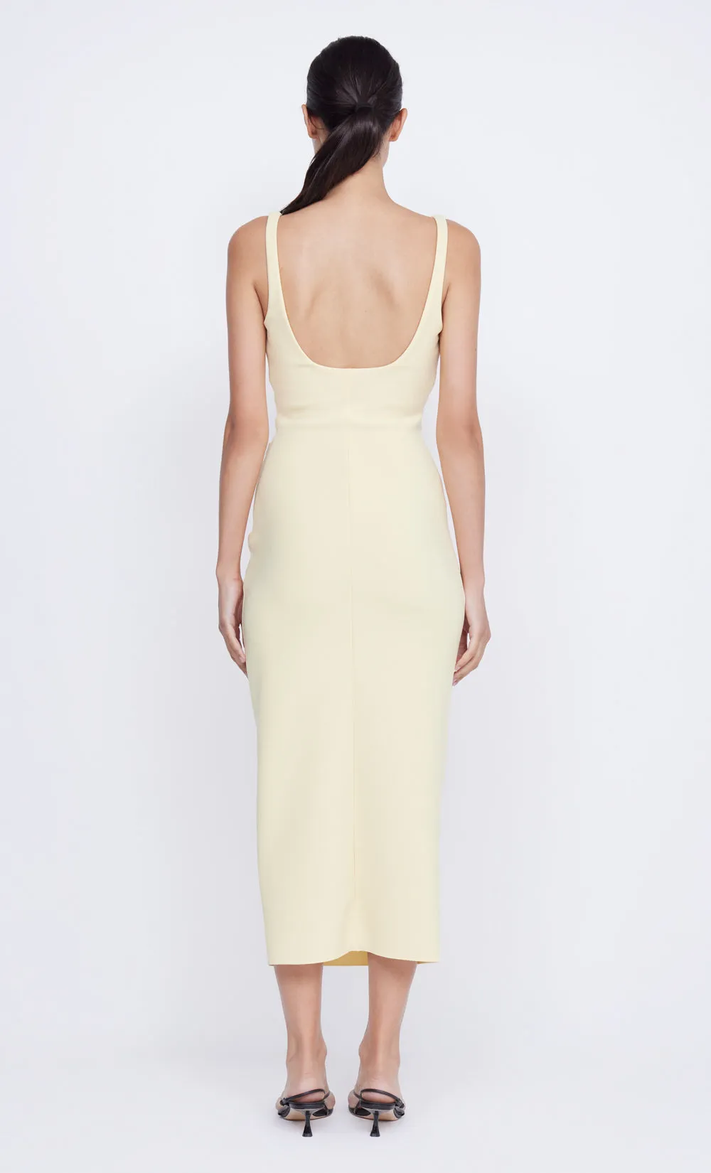 KARINA TUCK MIDI DRESS - BUTTER YELLOW sold by bec + bridge product image thumbnail 2