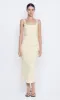 KARINA TUCK MIDI DRESS - BUTTER YELLOW sold by bec + bridge