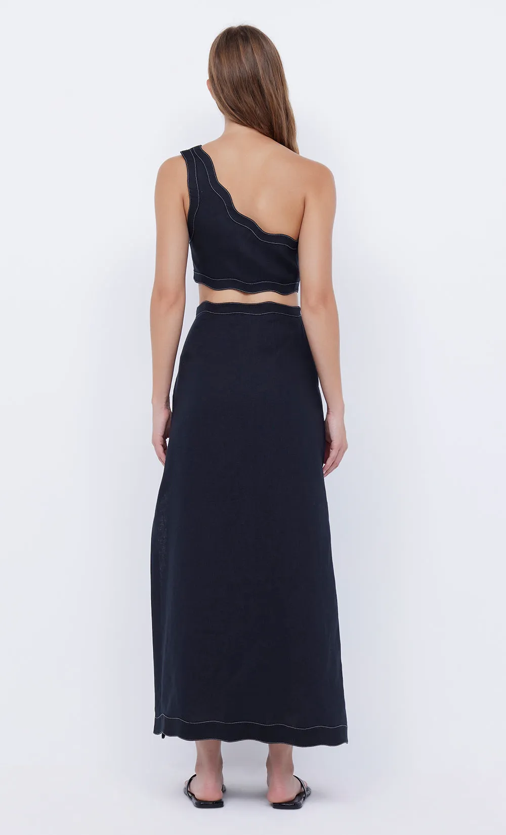TALLULAH ASYM CROP TOP - BLACK/BLACK sold by bec + bridge product image thumbnail 2