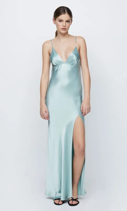 REN SPLIT MAXI DRESS - SEAFOAM GREEN sold by bec + bridge