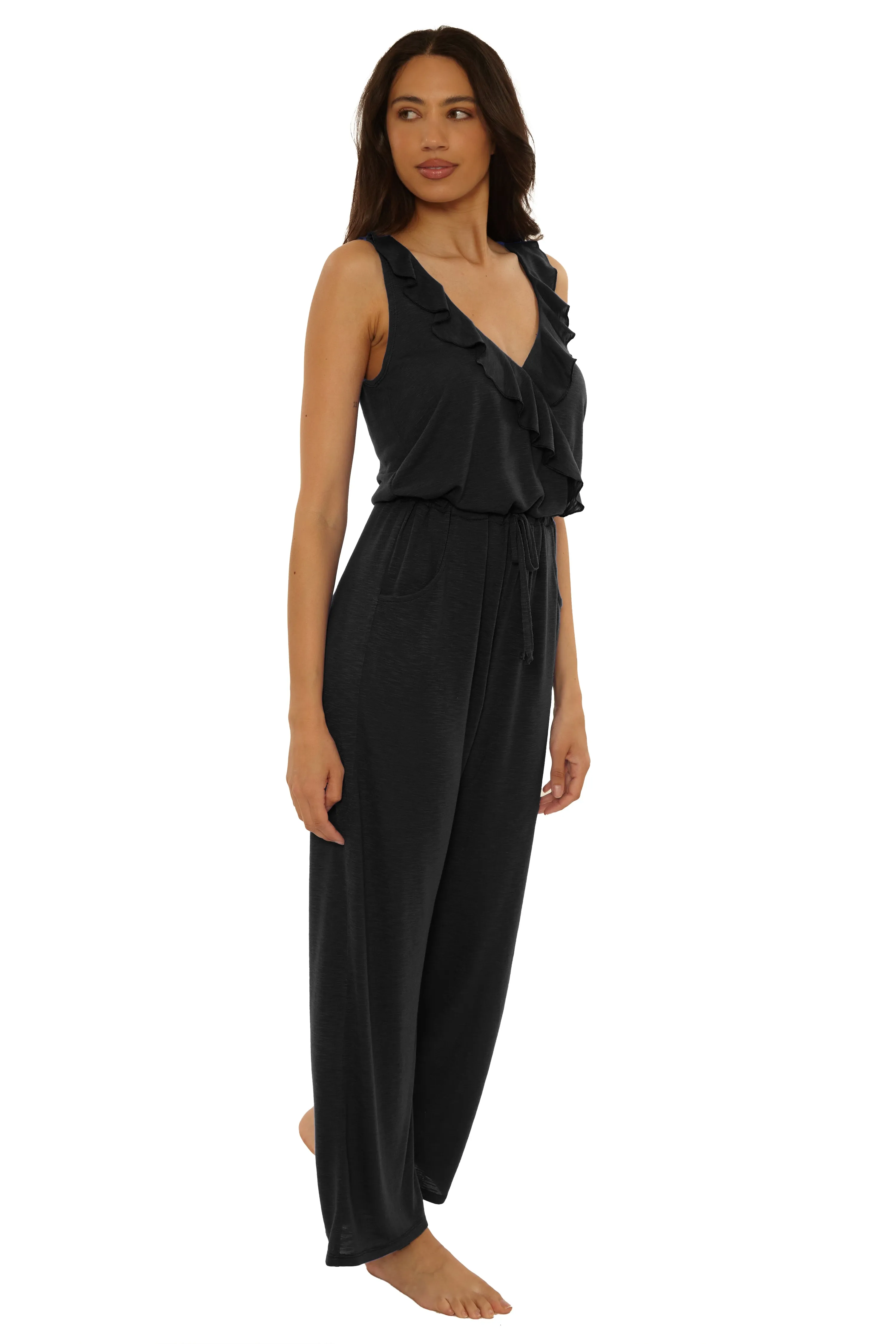 Breezy Basic Ruffle Jumpsuit Cover-up sold by BECCA product image thumbnail 4
