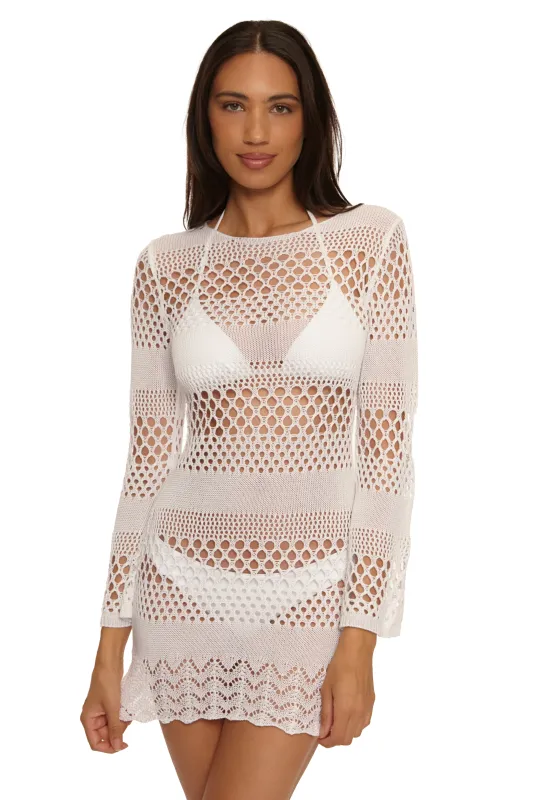 Treasure Island High Boat Neck Cover-up Tunic made by BECCA