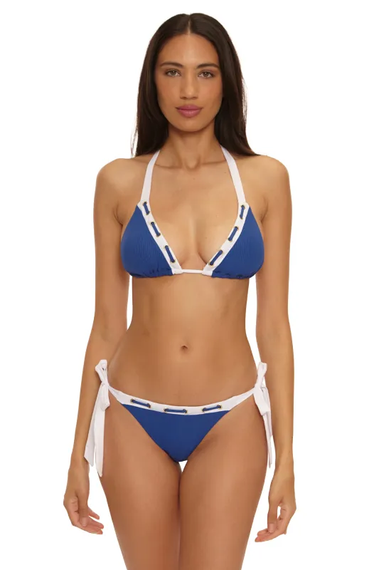Yacht Club Tie Side Bikini Bottom made by BECCA