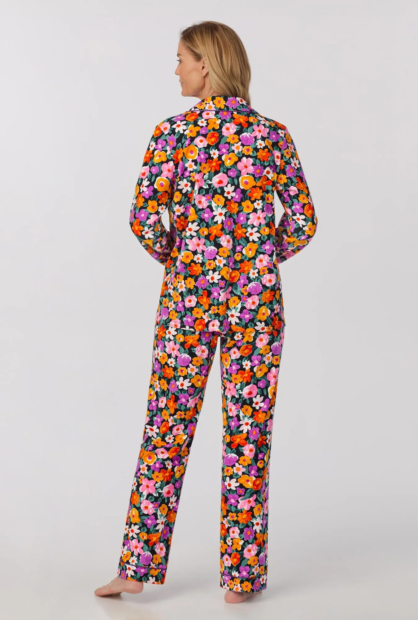 Cottage Flowers Long Sleeve Classic Stretch Jersey PJ Set sold by BedHead product image thumbnail 3
