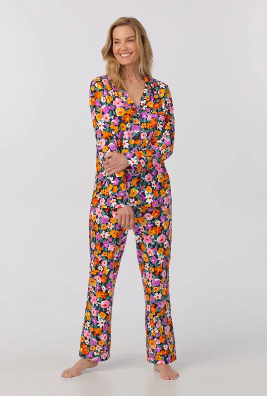 Cottage Flowers Long Sleeve Classic Stretch Jersey PJ Set sold by BedHead