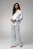 Renee's Blossom Long Sleeve Classic Woven Silk Satin PJ Set sold by BedHead