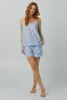 Something Blue Scallop Cami Woven Cotton Silk Shorty PJ Set sold by BedHead