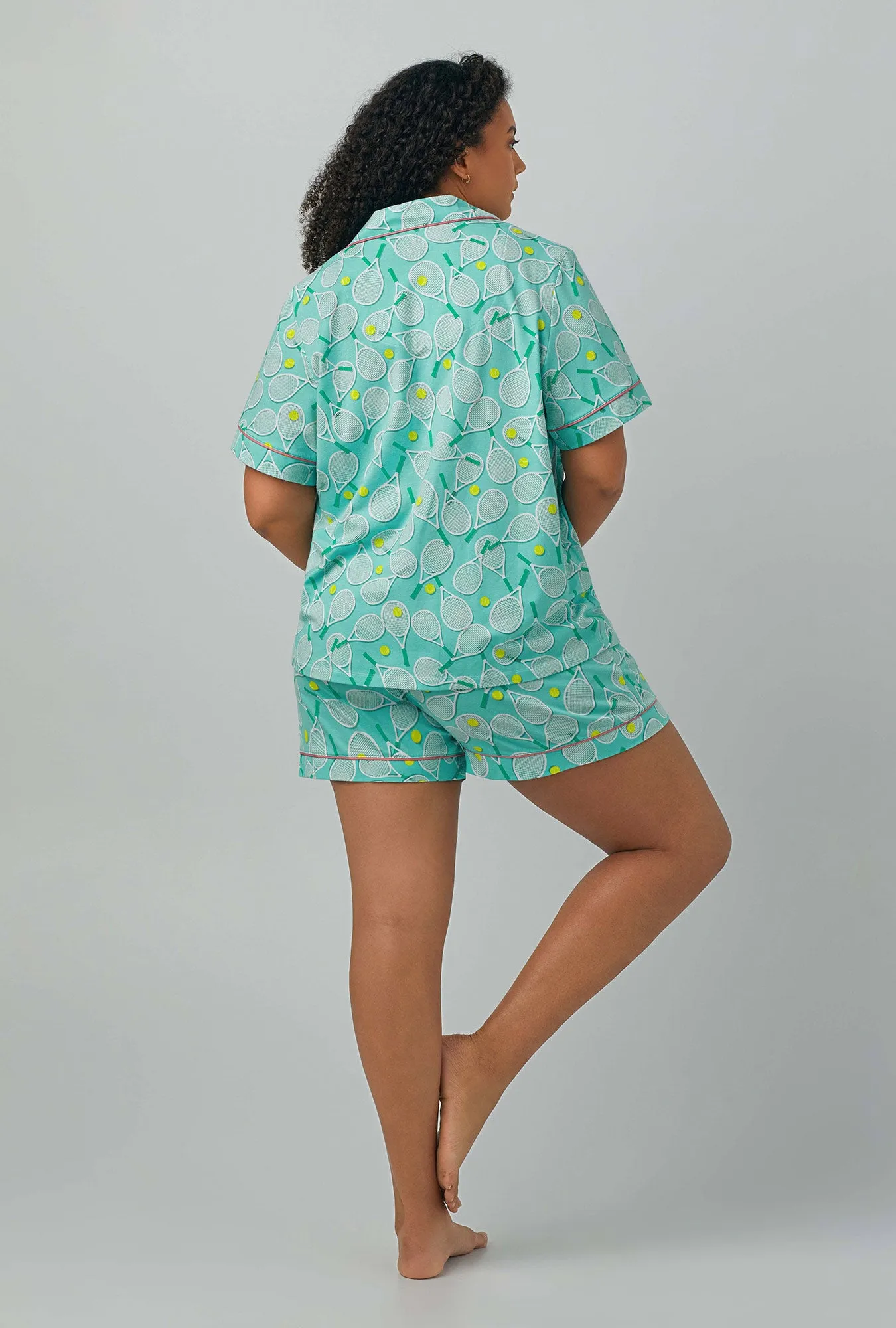 Tennis Club Short Sleeve Classic Shorty Stretch Jersey PJ Set sold by BedHead product image thumbnail 5