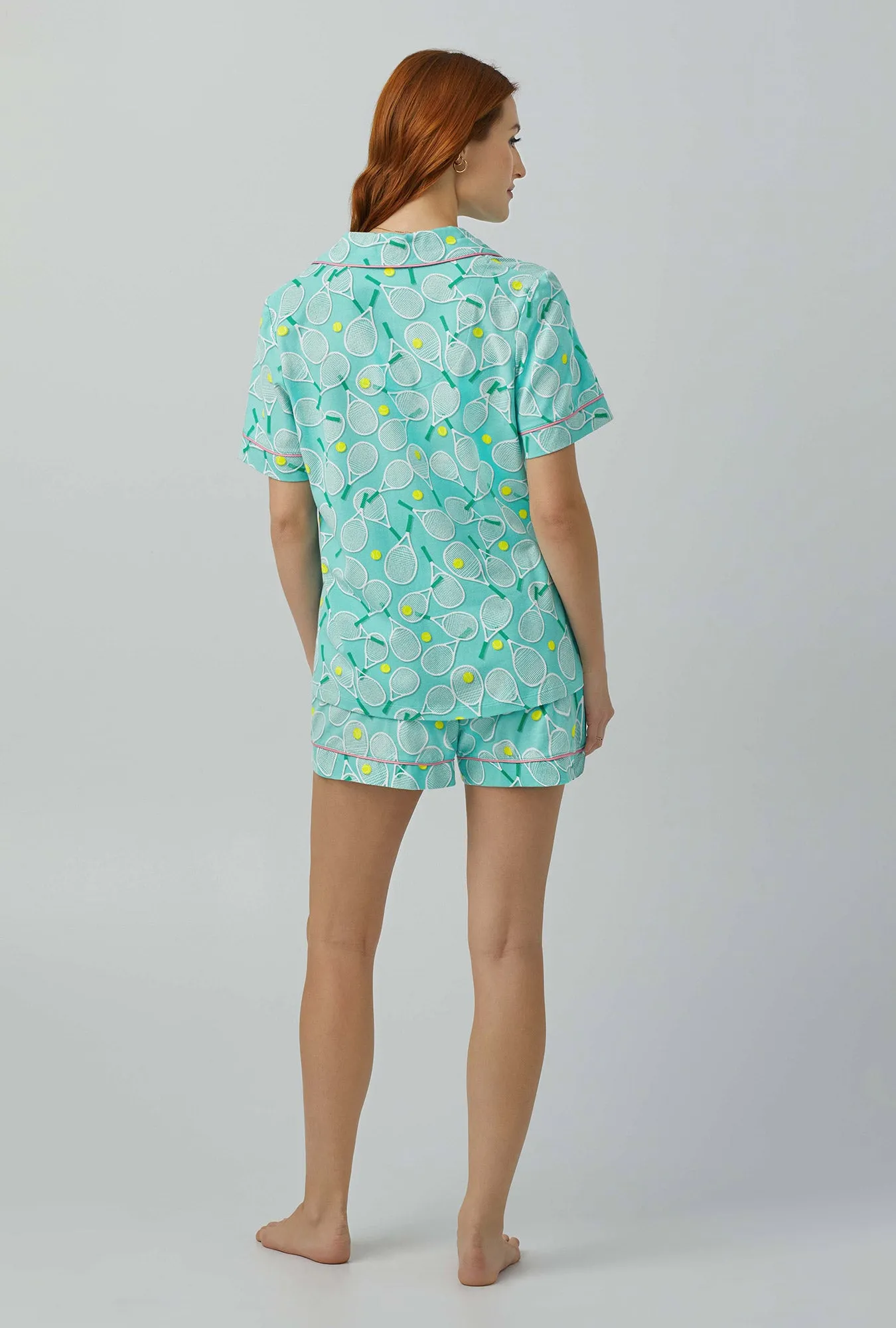 Tennis Club Short Sleeve Classic Shorty Stretch Jersey PJ Set sold by BedHead product image thumbnail 3