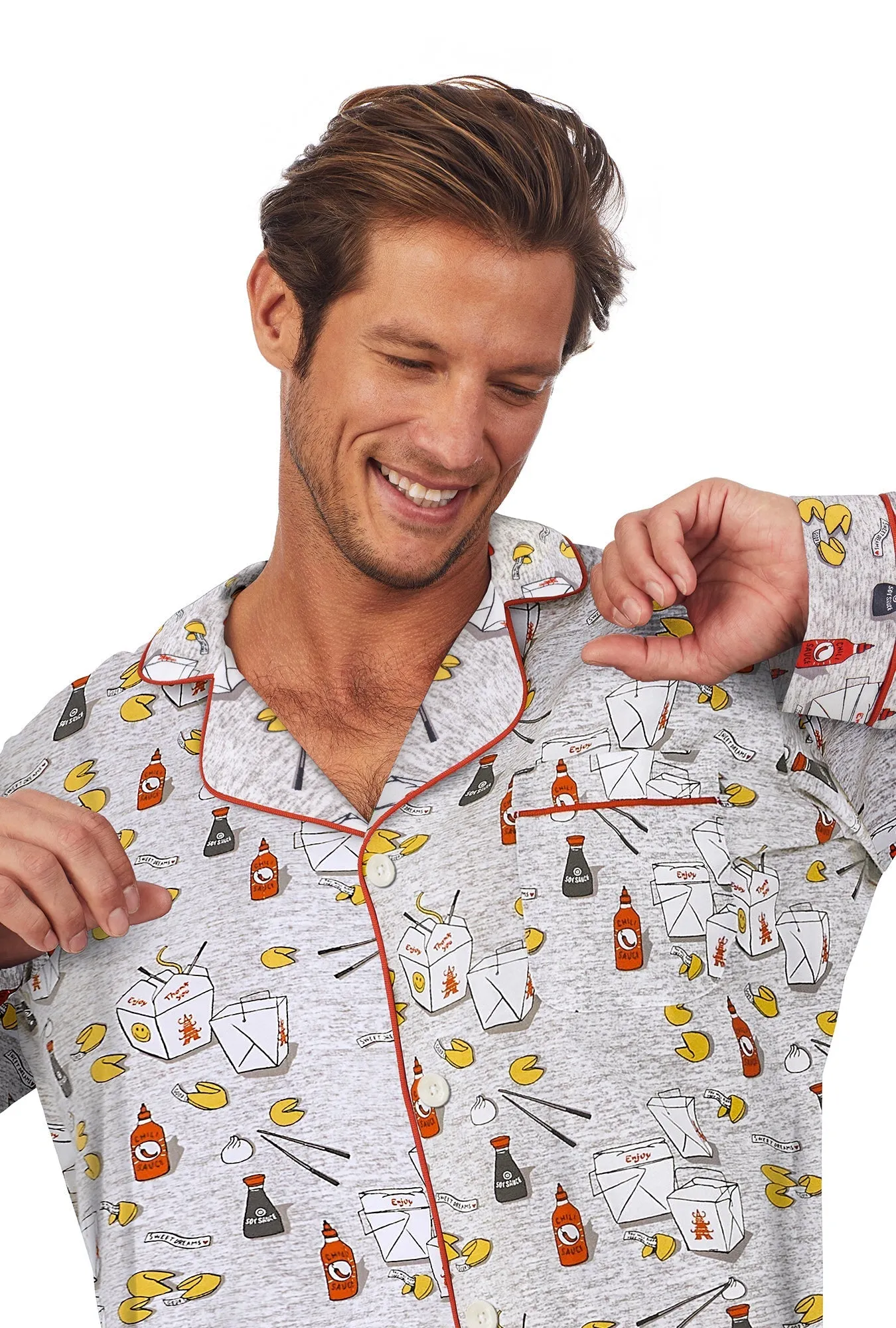 Takeout Men's Long Sleeve Classic Stretch Jersey PJ Set sold by BedHead product image thumbnail 3