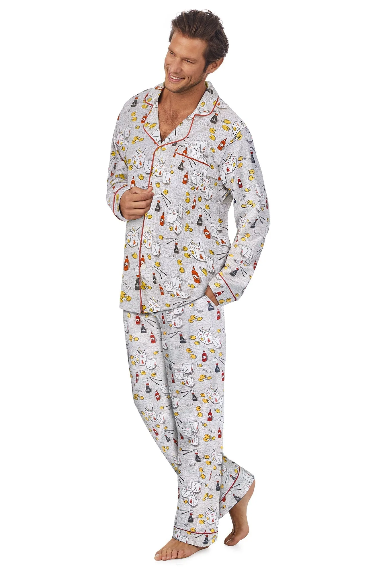 Takeout Men's Long Sleeve Classic Stretch Jersey PJ Set sold by BedHead product image thumbnail 4