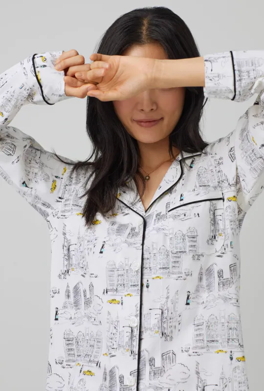 City That Never Sleeps Long Sleeve Classic Stretch Jersey PJ Set sold by BedHead