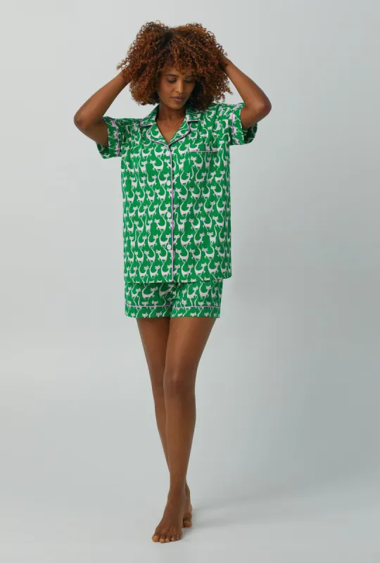 Cool Cats Short Sleeve Classic Shorty Stretch Jersey PJ Set sold by BedHead