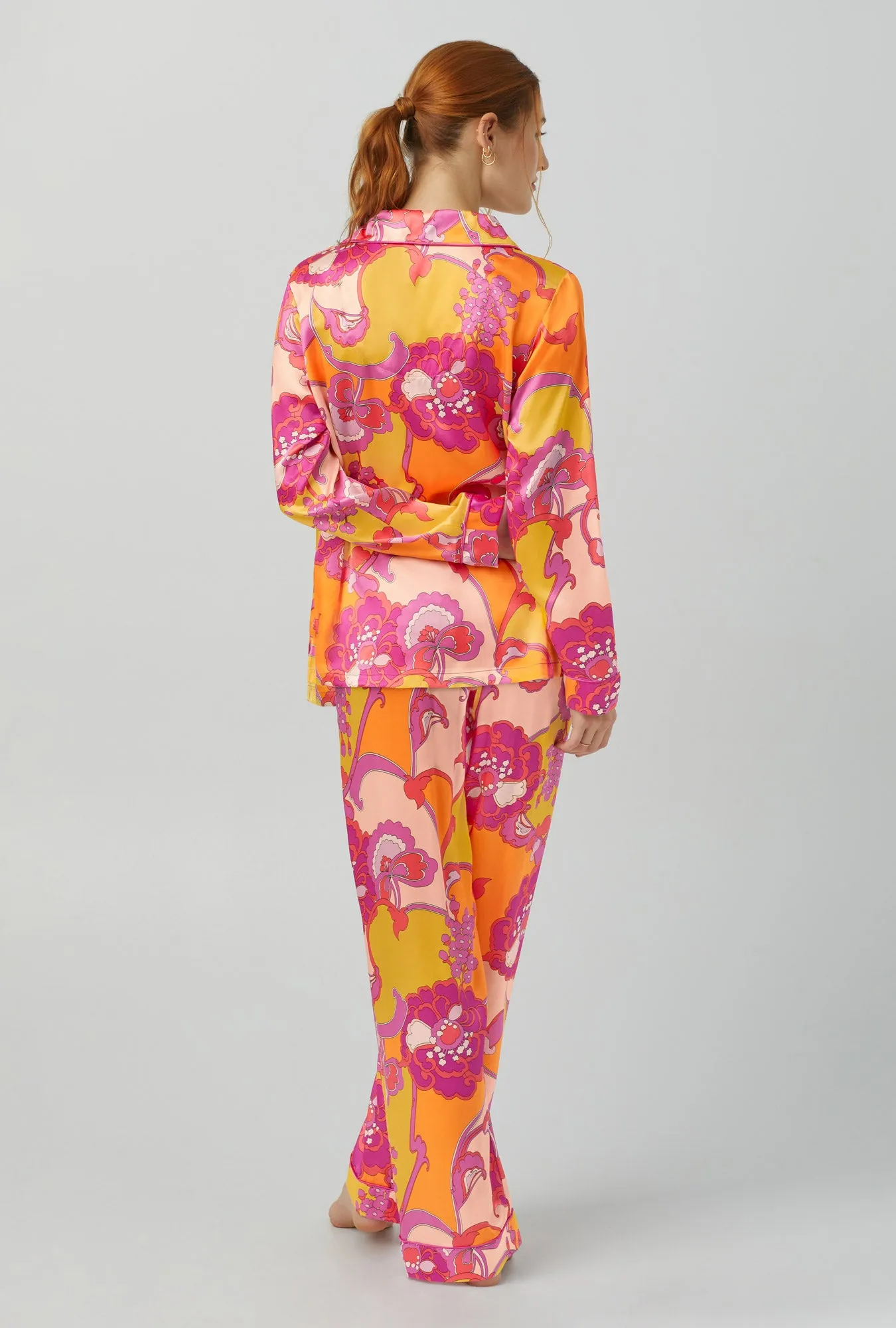 BedHead x Trina Turk Apache Bloom Long Sleeve Classic Washable Silk PJ Set sold by BedHead product image thumbnail 4