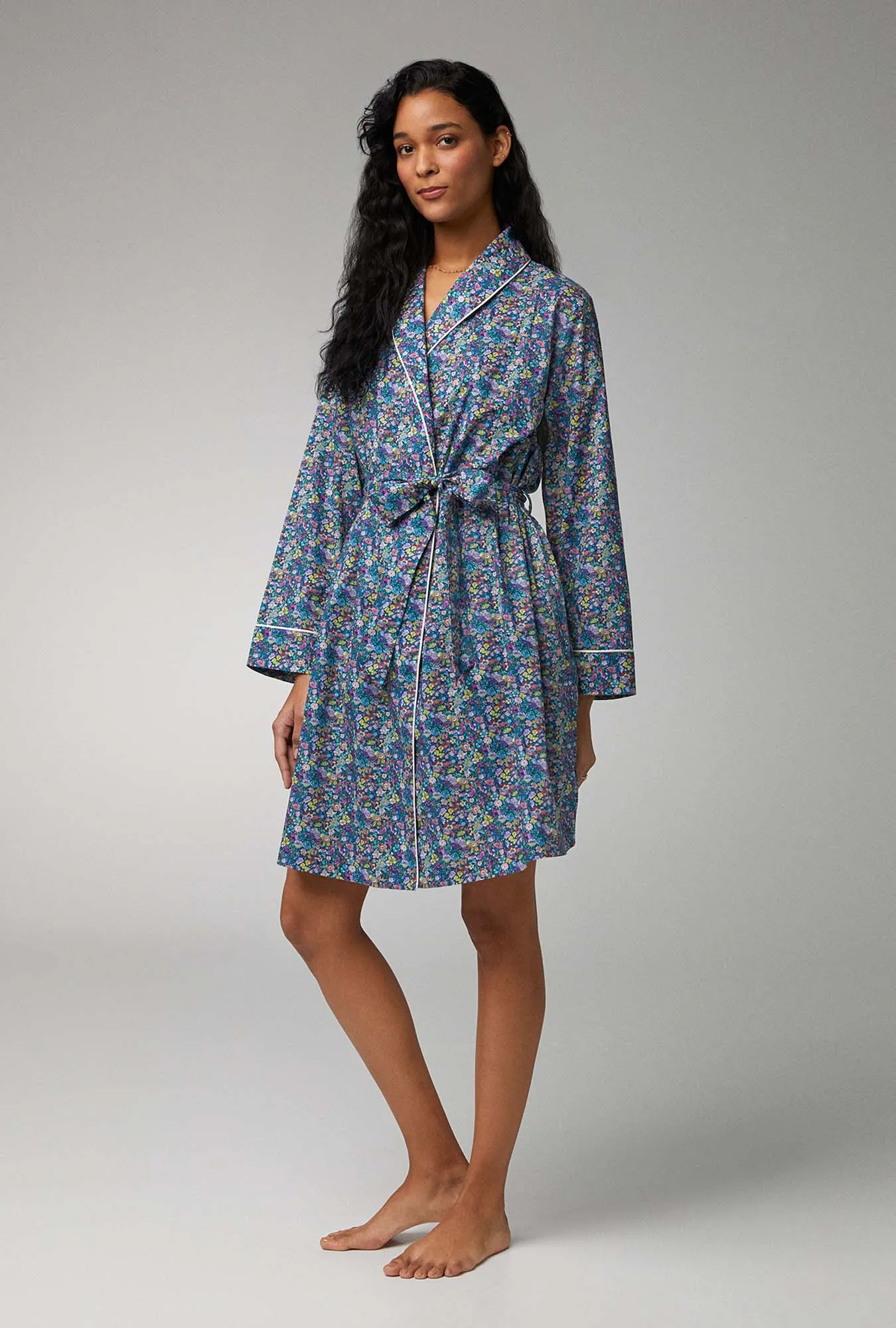 Classic Garden Shawl Collar Classic Woven Tana Lawn® Robe Made with Liberty Fabrics sold by BedHead product image thumbnail 3