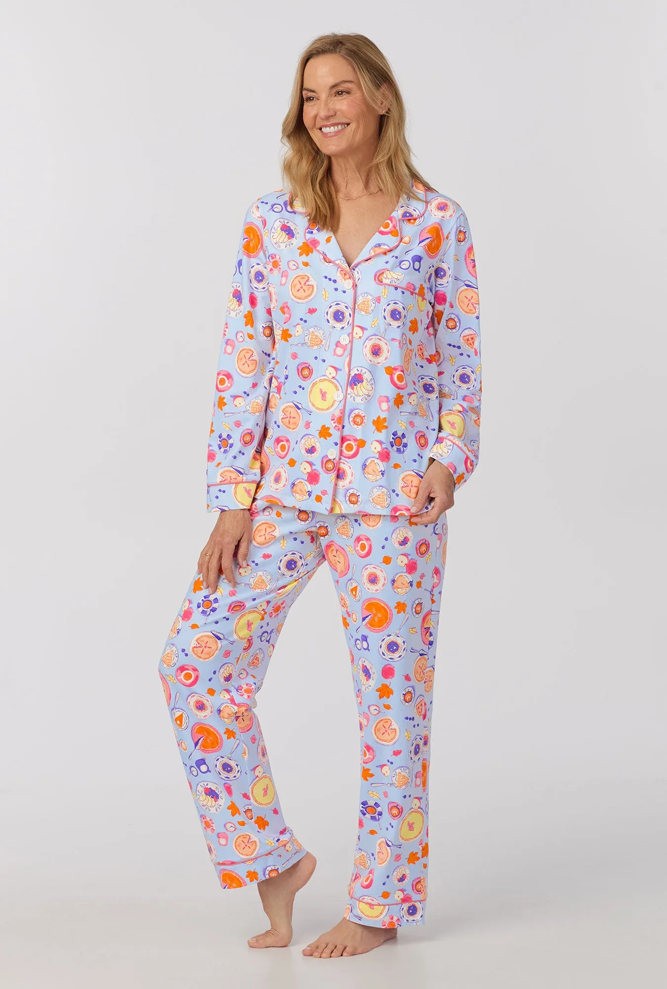Pie Feast Long Sleeve Classic Stretch Jersey PJ Set sold by BedHead product image thumbnail 3