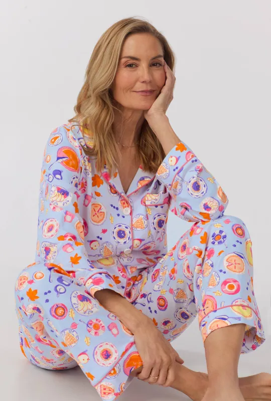 Pie Feast  Long Sleeve Classic Stretch Jersey PJ Set sold by BedHead