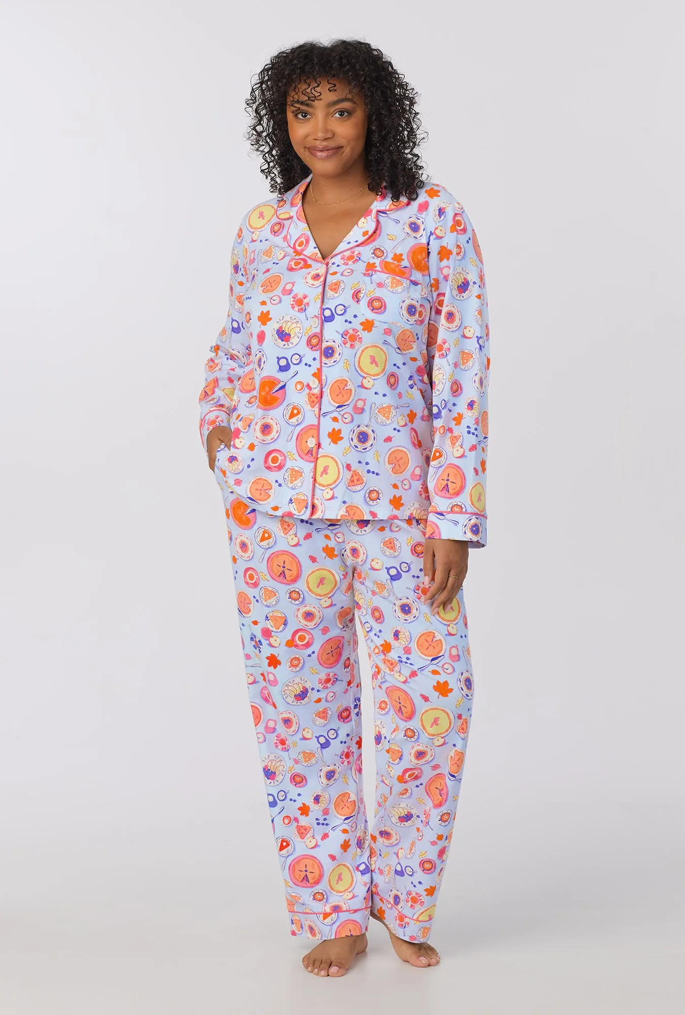 Pie Feast Long Sleeve Classic Stretch Jersey PJ Set sold by BedHead product image thumbnail 5