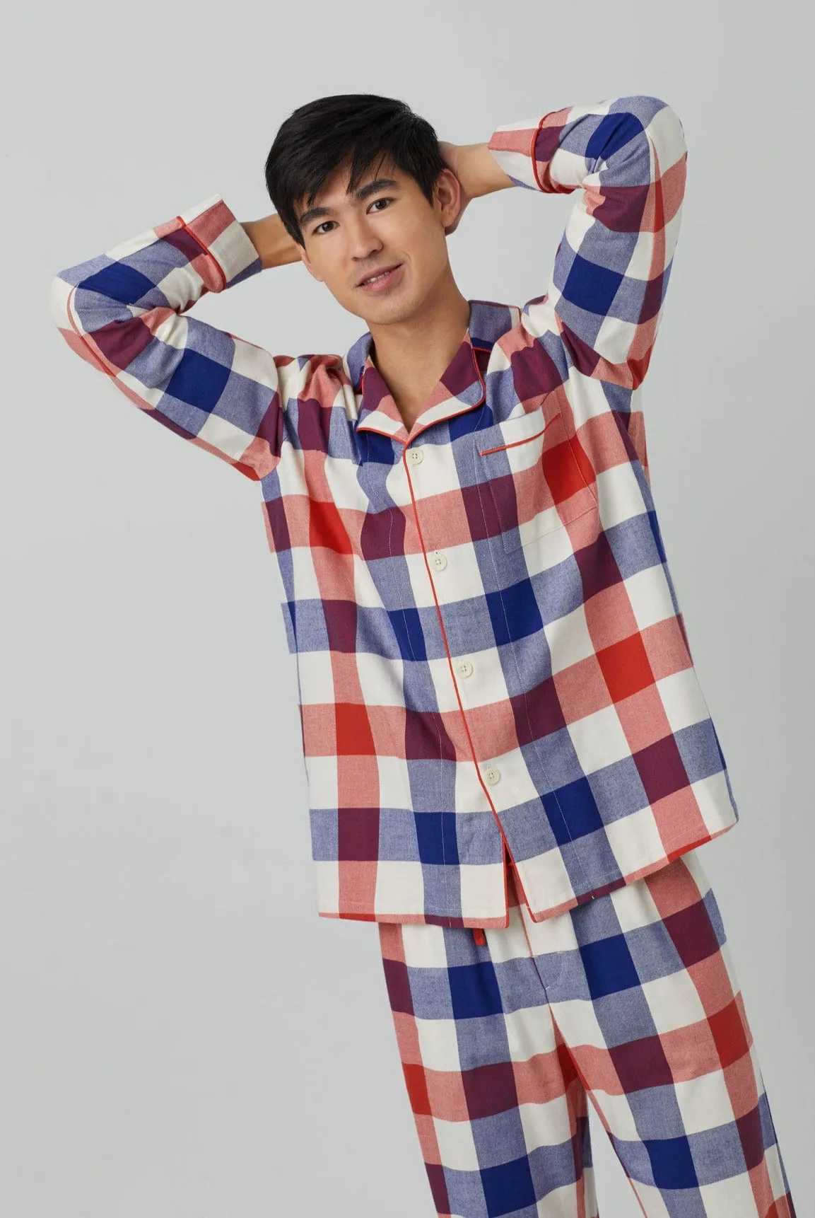 Harvest Plaid Men's Long Sleeve Classic Woven Portuguese Flannel Twill PJ Set sold by BedHead product image thumbnail 2