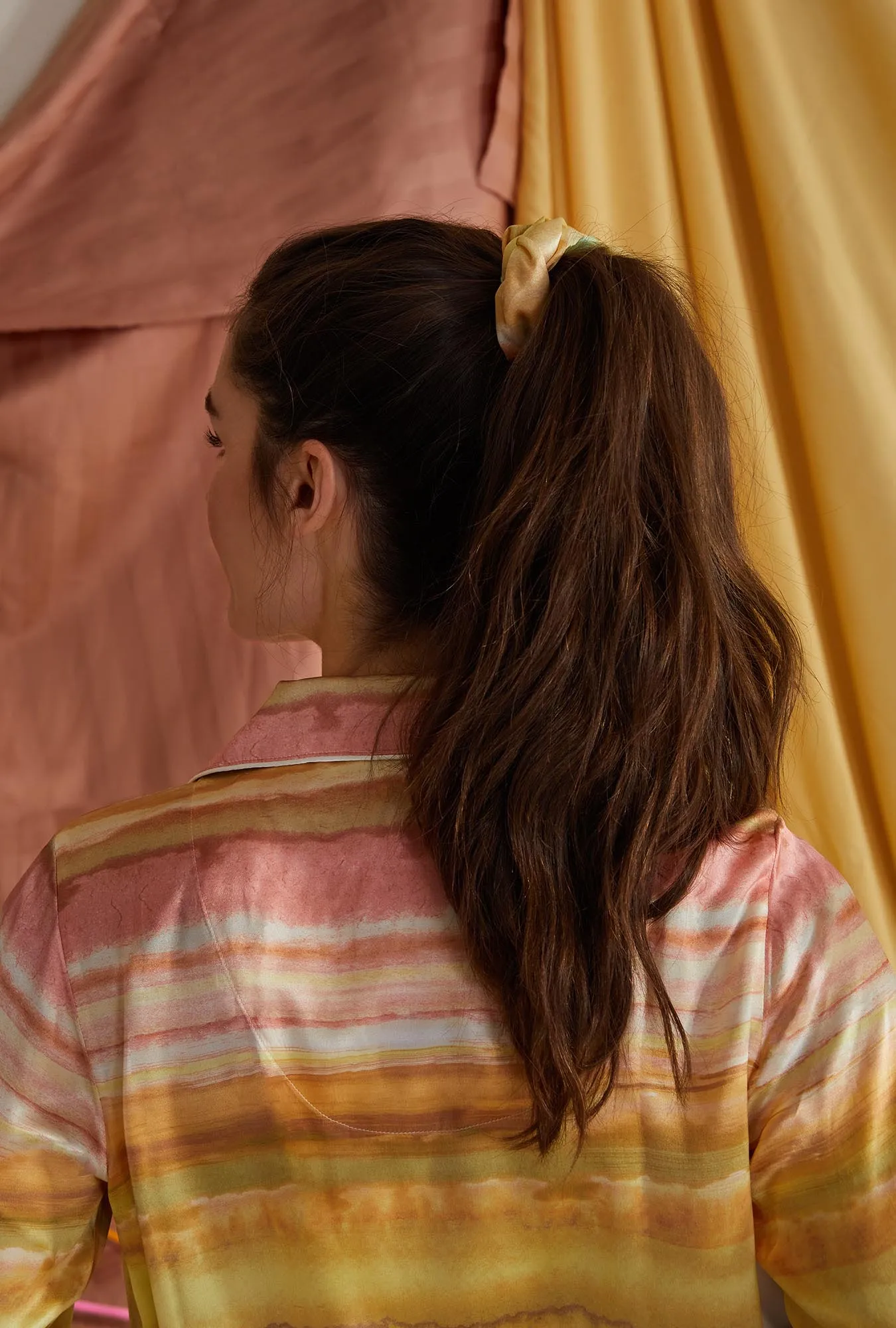 Island Sunset Woven Silk Scrunchie sold by BedHead product image thumbnail 3