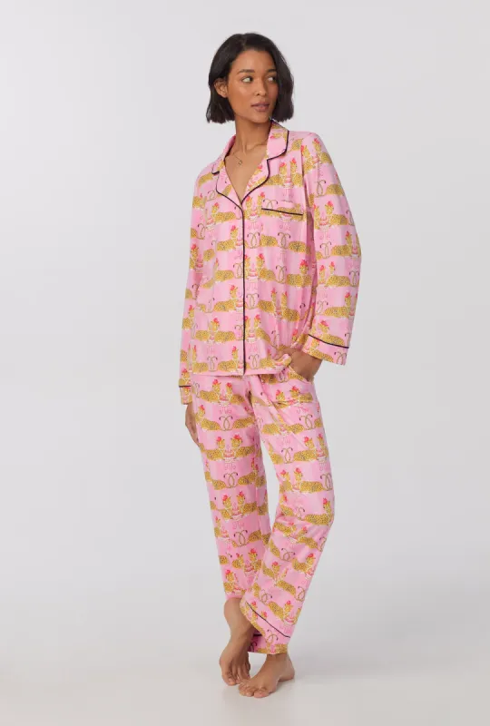 Tea For Two Long Sleeve Classic Stretch Jersey PJ Set sold by BedHead