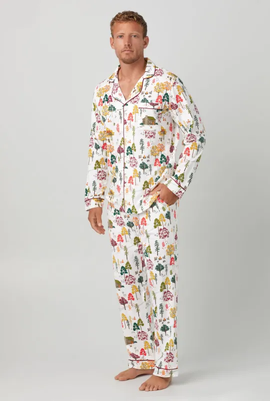 Forest Retreat Men's Long Sleeve Classic Stretch Jersey PJ Set sold by BedHead