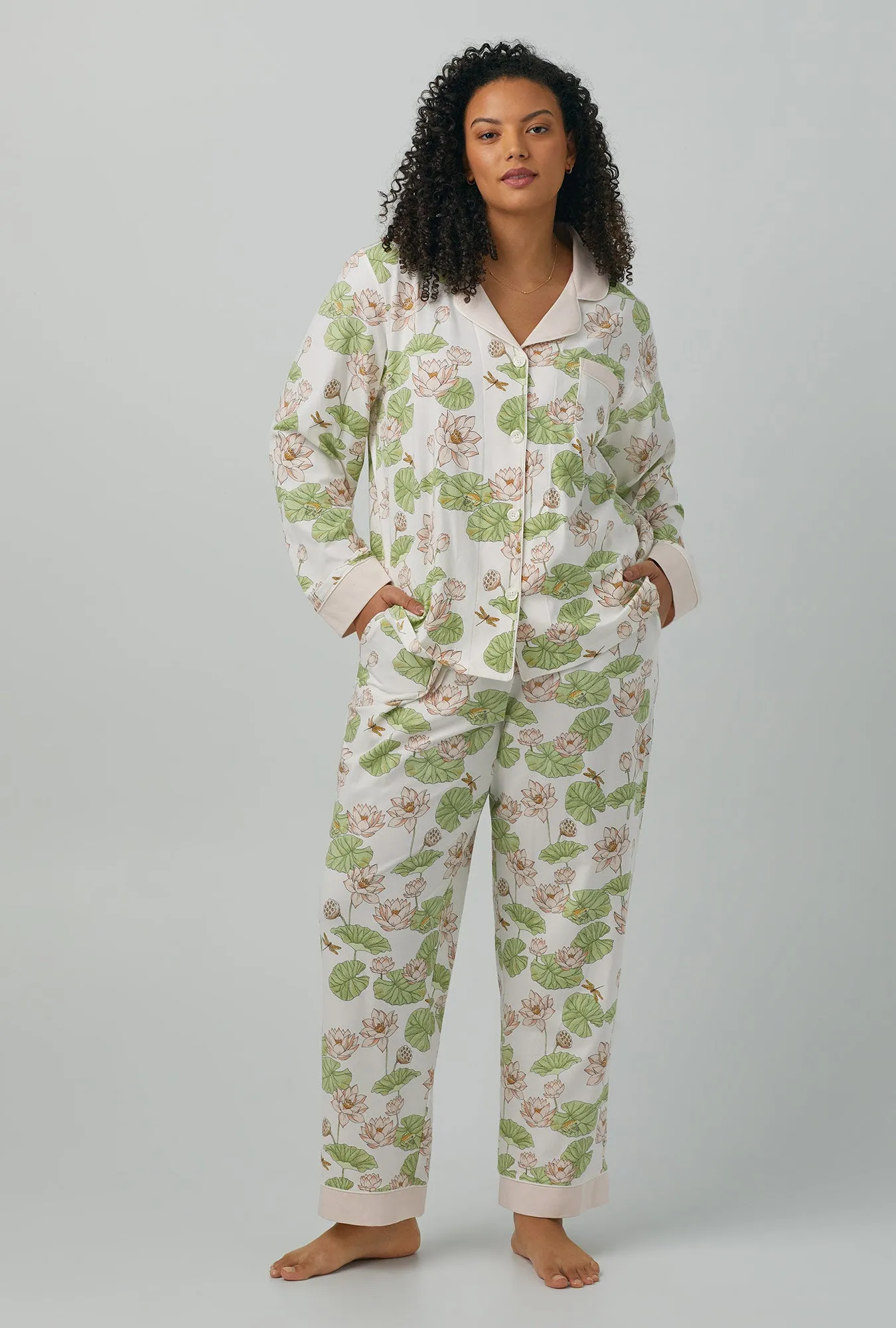 Lily Pond Long Sleeve Classic Stretch Jersey PJ Set sold by BedHead product image thumbnail 4