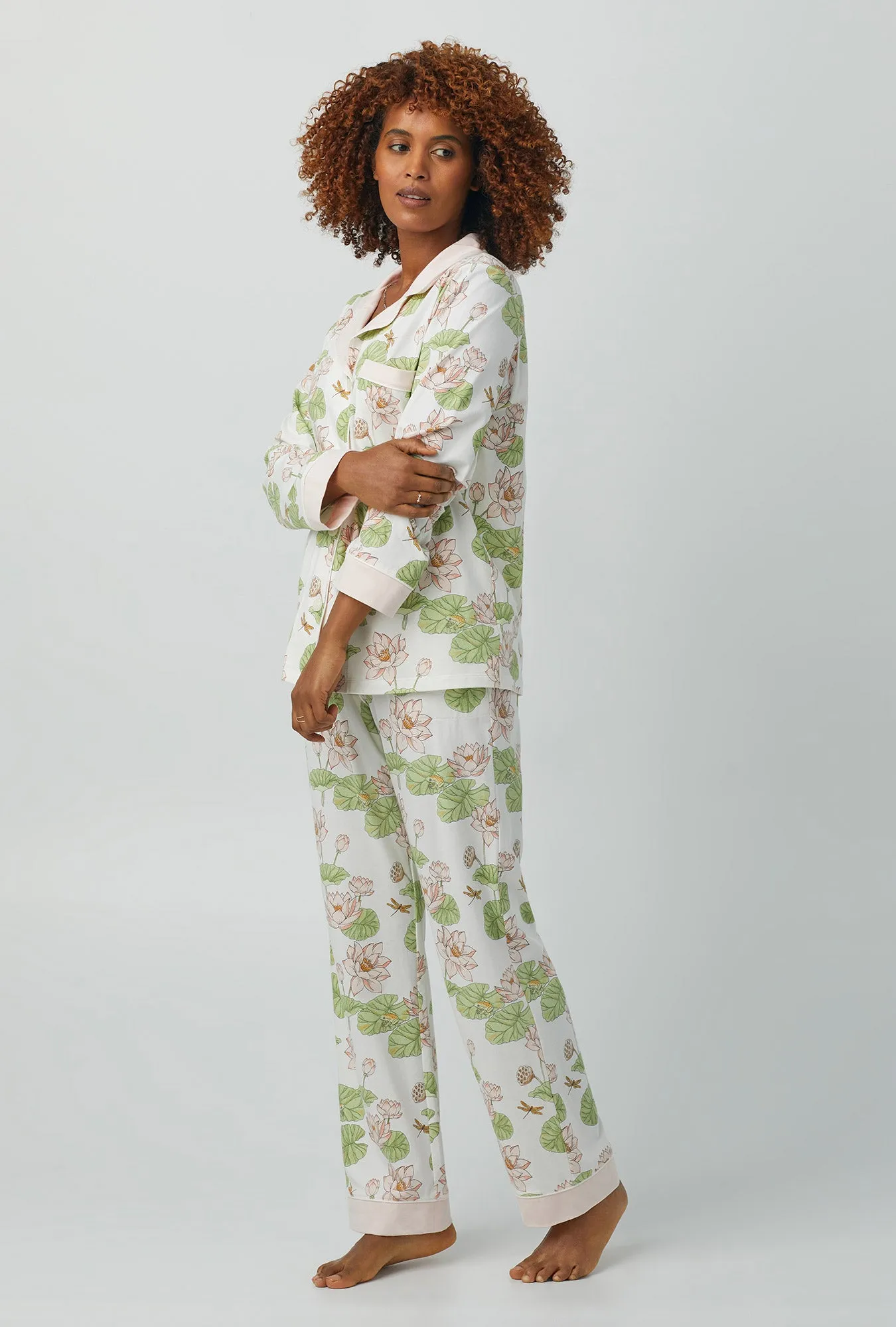 Lily Pond Long Sleeve Classic Stretch Jersey PJ Set sold by BedHead product image thumbnail 2