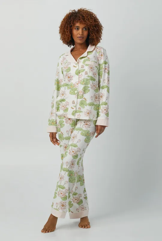 Lily Pond Long Sleeve Classic Stretch Jersey PJ Set sold by BedHead
