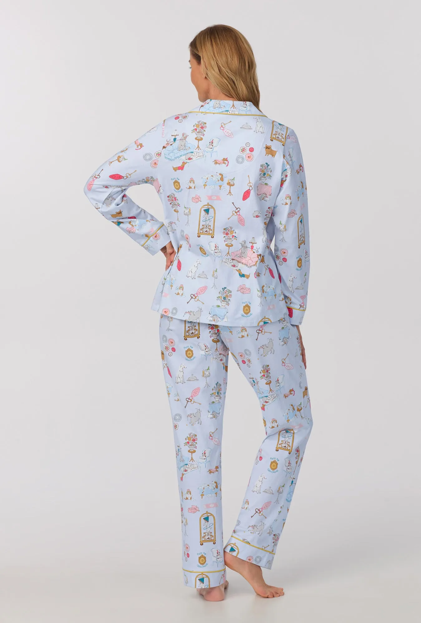 Penthouse Pups Long Sleeve Classic Stretch Jersey PJ Set sold by BedHead product image thumbnail 2