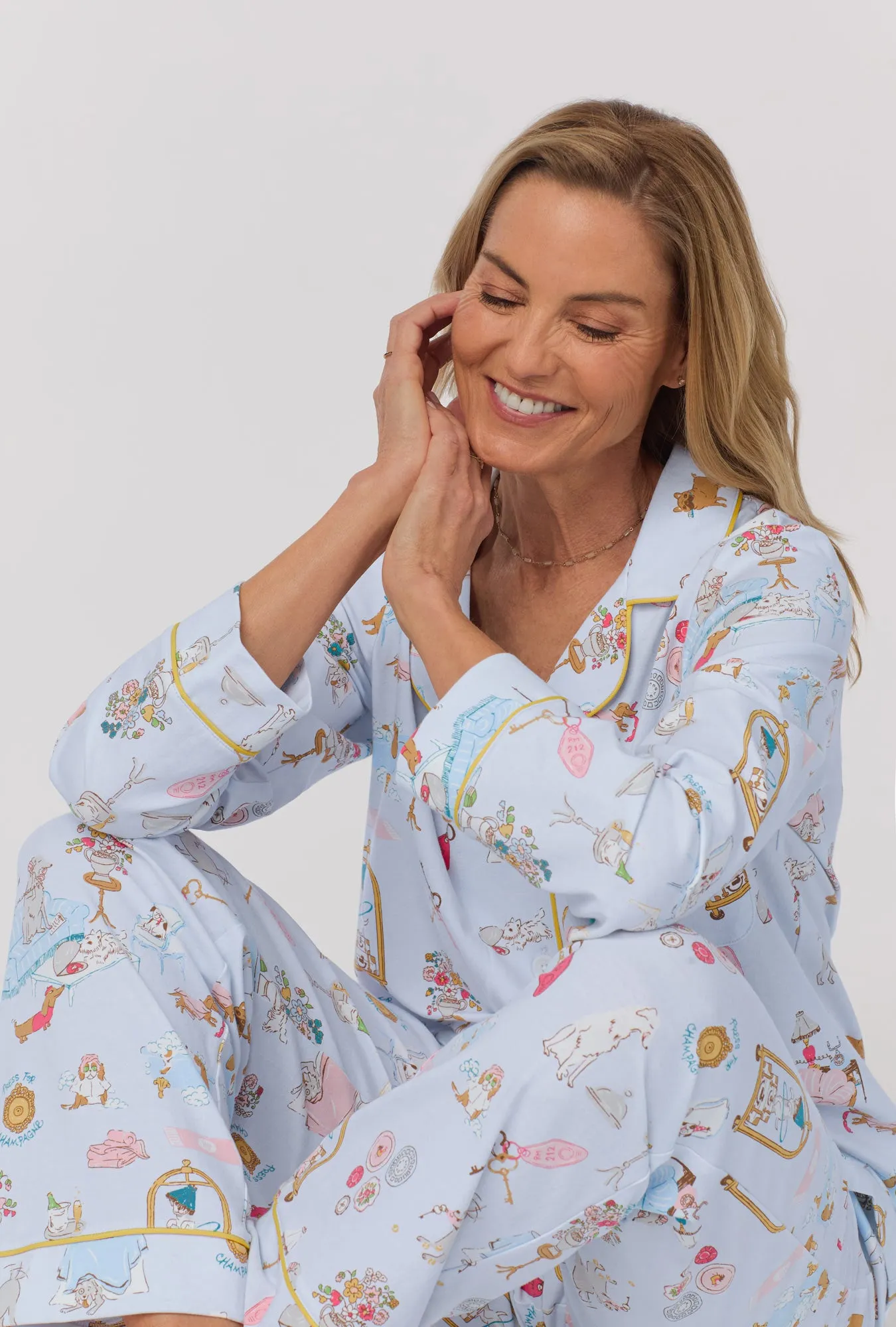 Penthouse Pups Long Sleeve Classic Stretch Jersey PJ Set sold by BedHead product image thumbnail 3