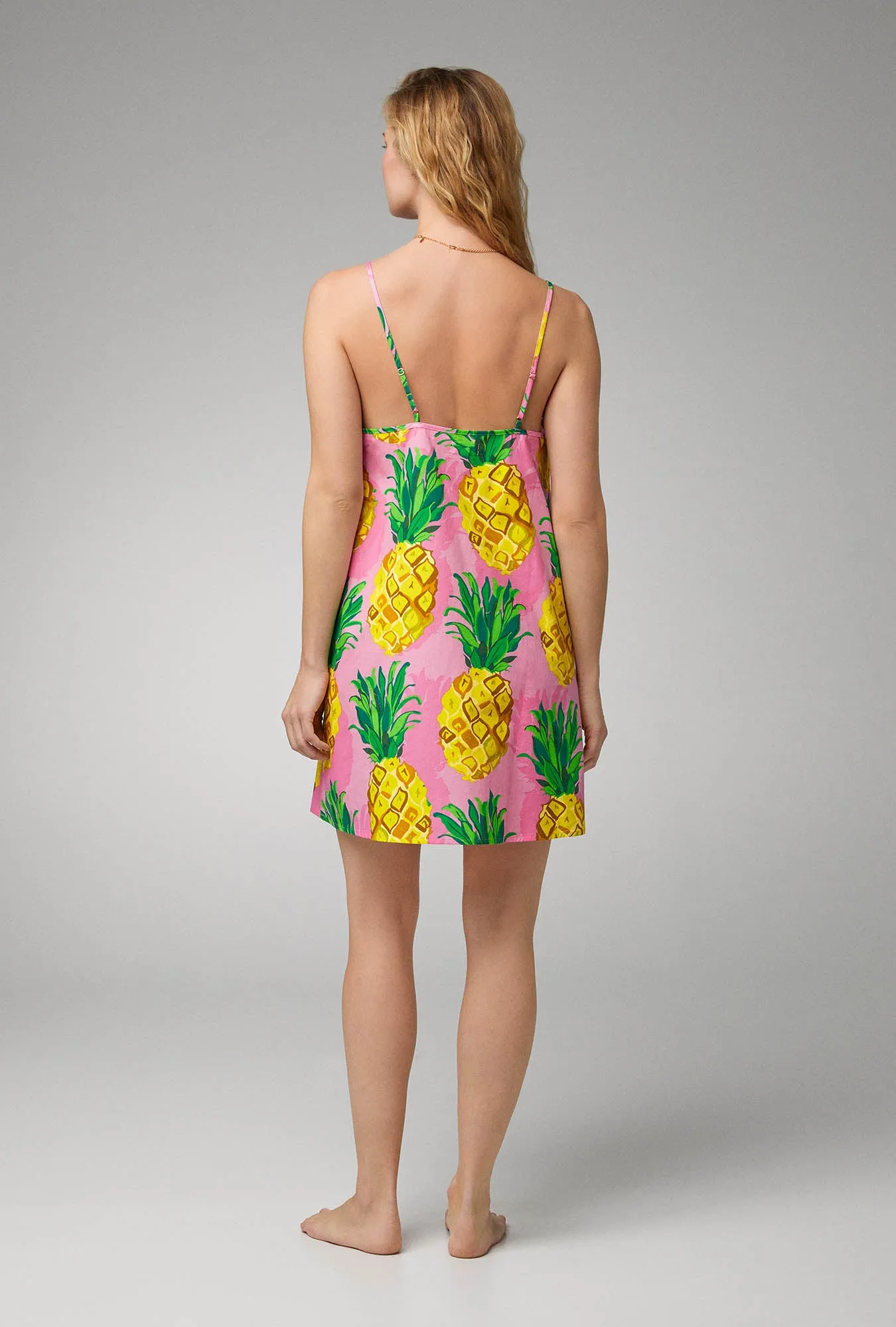 BedHead x Trina Turk Pineapple Woven Poplin Chemise sold by BedHead product image thumbnail 3