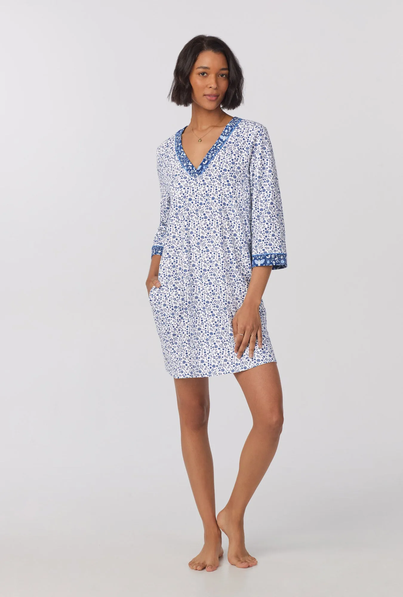 Woodland Trails 3/4 Sleeve Stretch Jersey Sleepshirt sold by BedHead product image thumbnail 2