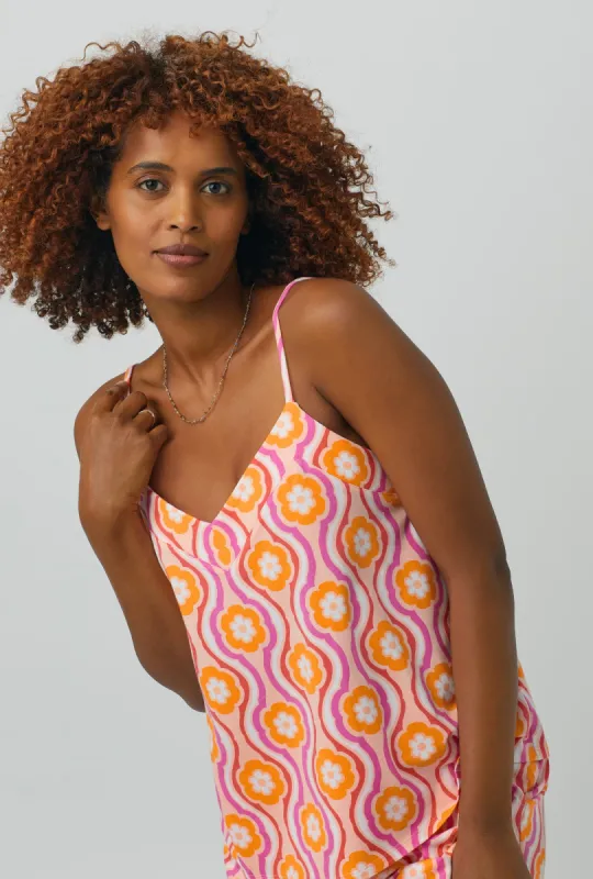 BedHead x Trina Turk Flower Swirl Cami Stretch Jersey Shorty PJ Set sold by BedHead