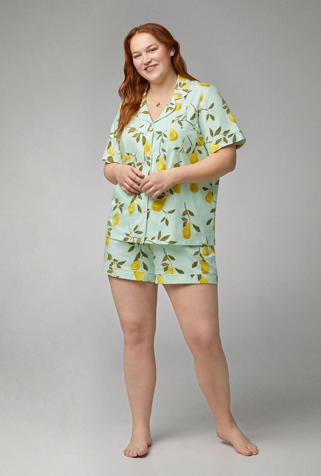 Pear Tree Short Sleeve Classic Shorty Stretch Jersey PJ Set sold by BedHead product image thumbnail 5