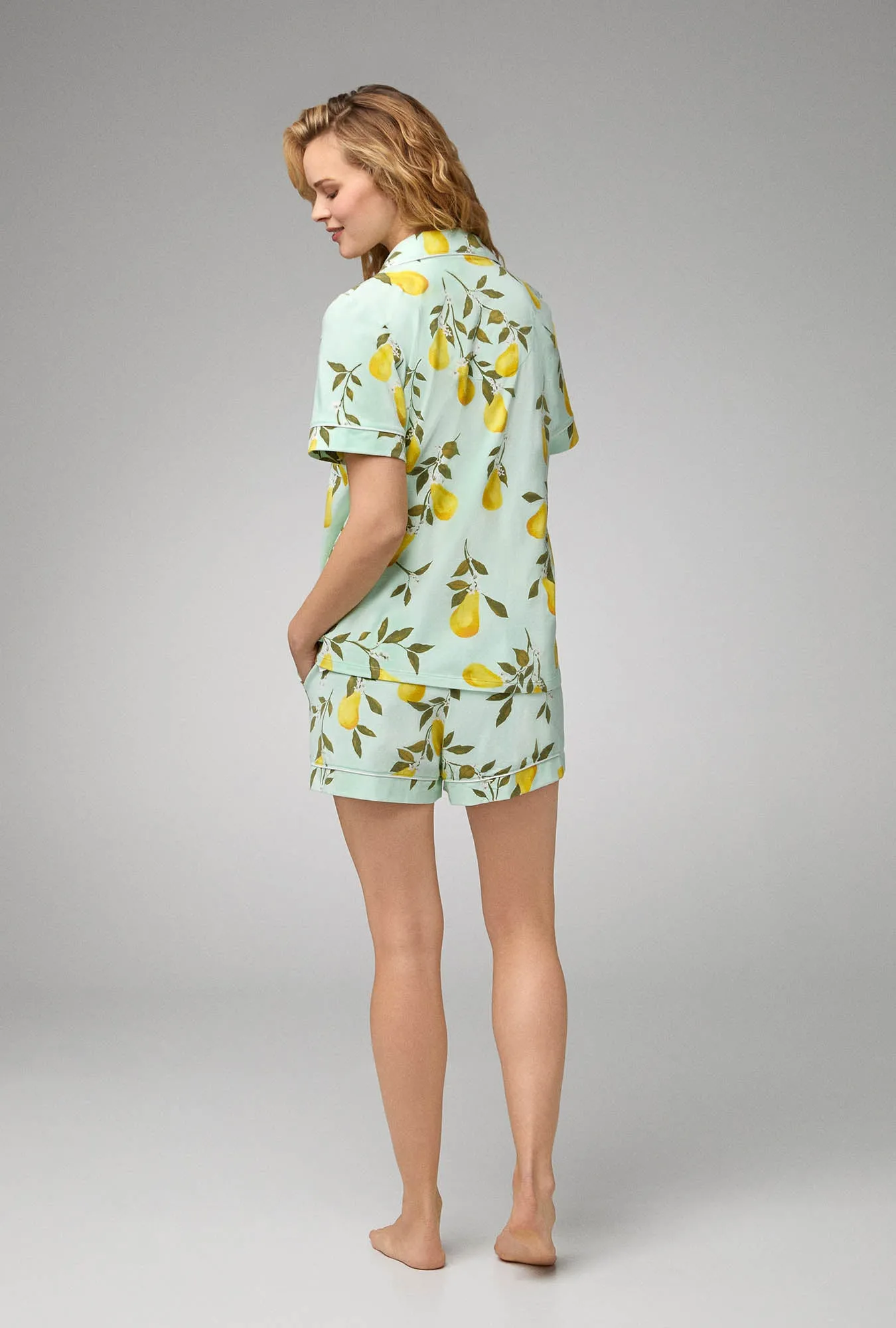 Pear Tree Short Sleeve Classic Shorty Stretch Jersey PJ Set sold by BedHead product image thumbnail 3