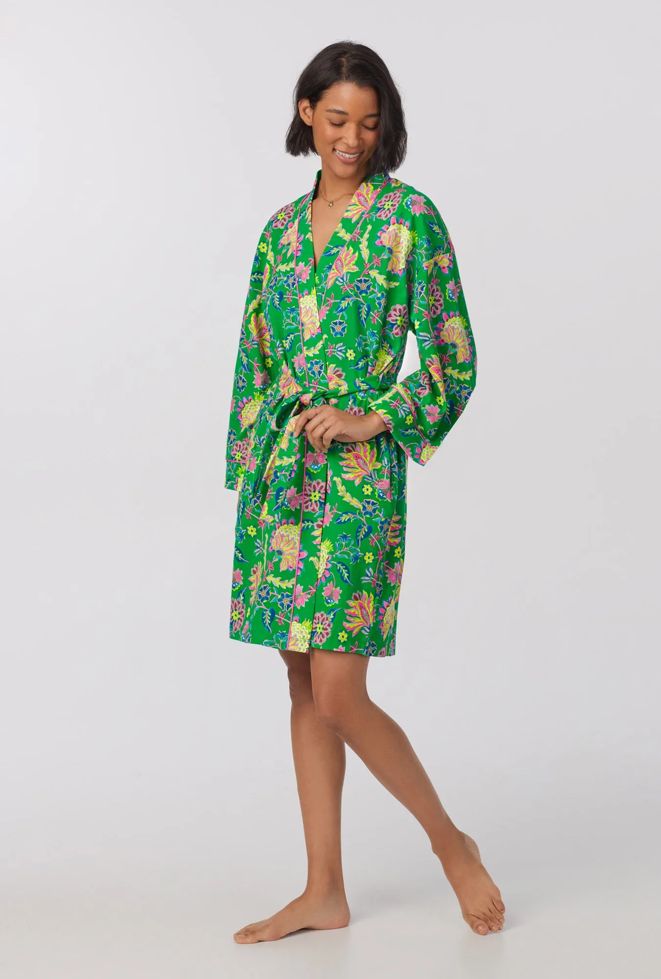 Royal Garden Banded Collar Stretch Jersey Robe sold by BedHead product image thumbnail 2