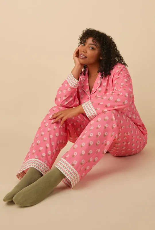 Monarch Flowers Long Sleeve Classic Woven Cotton Poplin PJ Set sold by BedHead