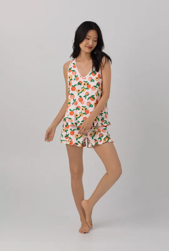 Peachy Keen Ruffle Tank Shorty Stretch Jersey PJ Set sold by BedHead