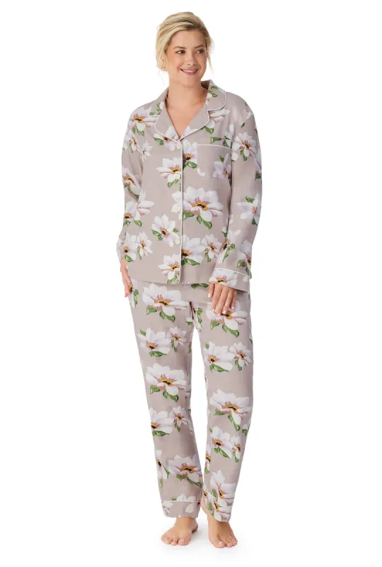 Winter Magnolia Long Sleeve Classic Woven Cotton Flannel PJ Set sold by BedHead